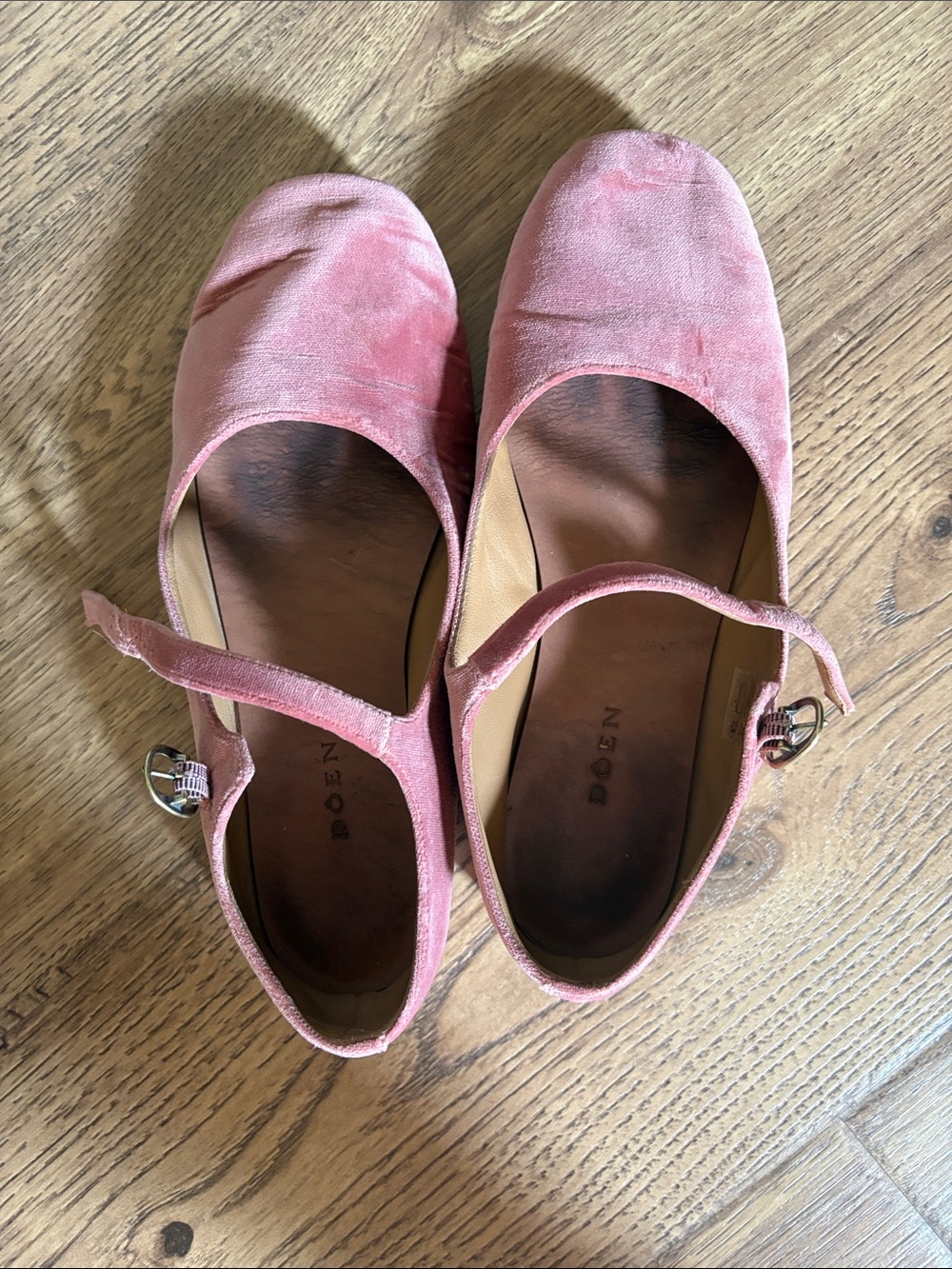 Dolce Vita Dusty Pink Velvet Mary Jane Flats